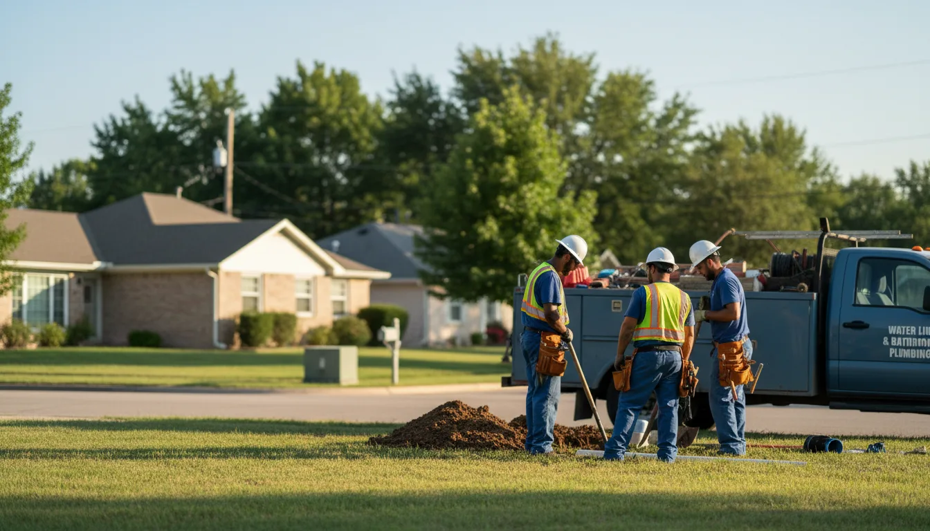 Residential water line and bathroom plumbing service in Goodyear, AZ